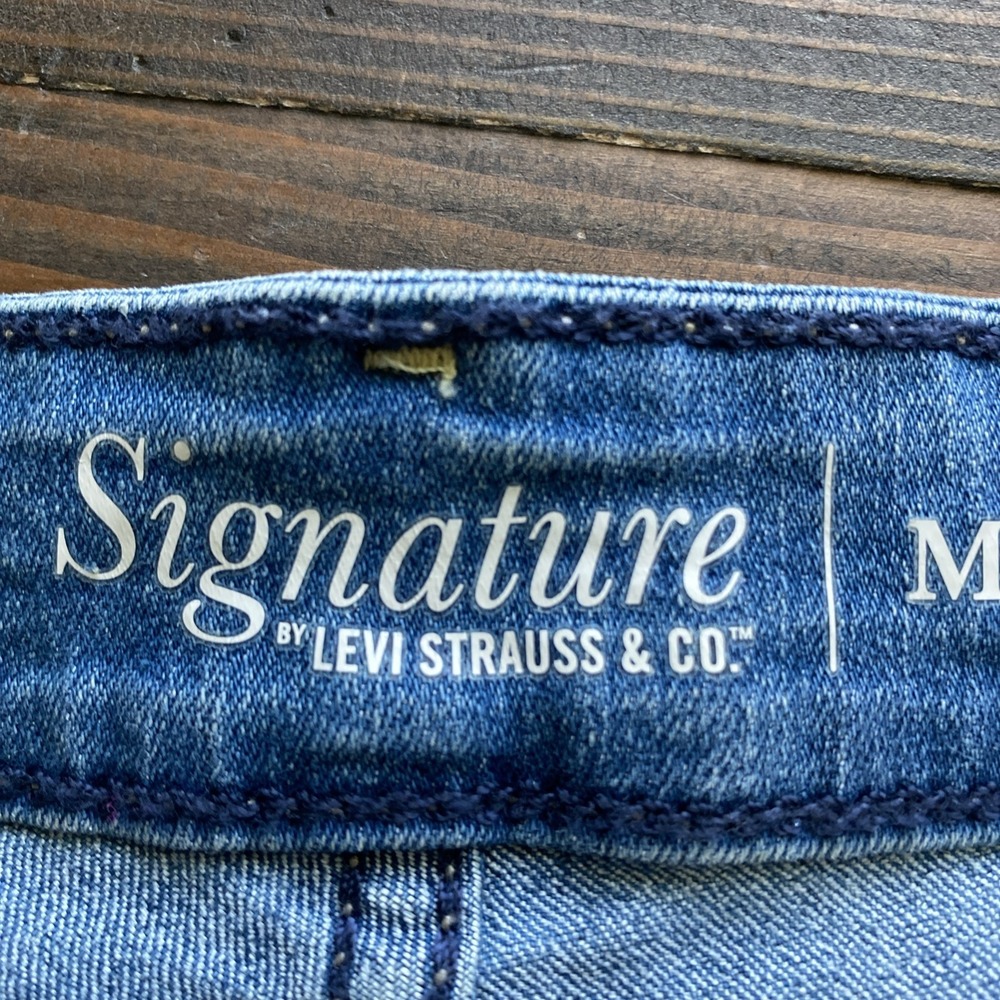 Signature by Levis Jeans Women Sz 10S Blue Denim Midrise Modern Skinny Stretch - Picture 6 of 12